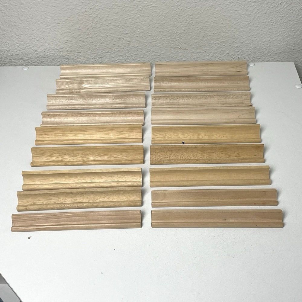 LOT 18 Scrabble Game Wood Wooden Letter Tile Holders Racks Crafts Trays